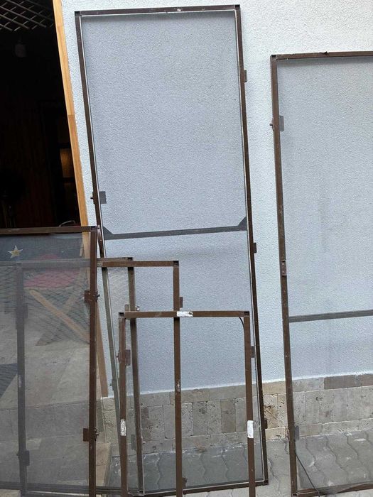 8 cadre / profiluri aluminiu cu plase tantari geam/usa balcon