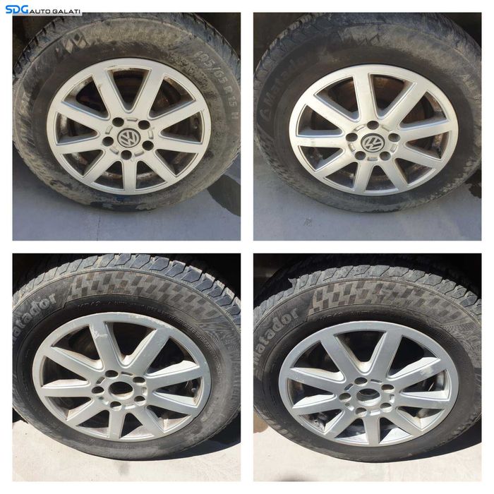 Set 4 Jante Janta Roata Roti Aluminiu 195 65 15 R15 Audi A3 8V 2013 - 2020 (anvelope all season dot 2024) [Q2712]