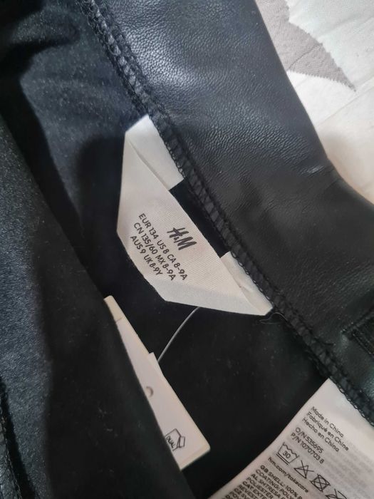 Юбка новая H&M кожанка рост 134, 8 лет