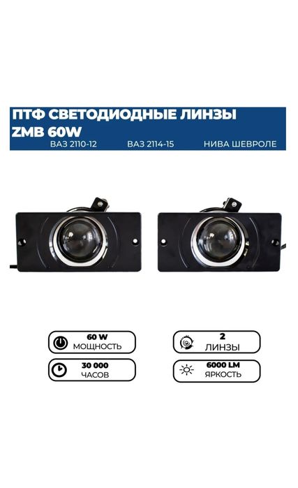 Линзовая противотуманка на ваз 2114