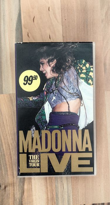 Casetă video VHS pentru VCR Madonna Live The Virgin Tour retro vintage