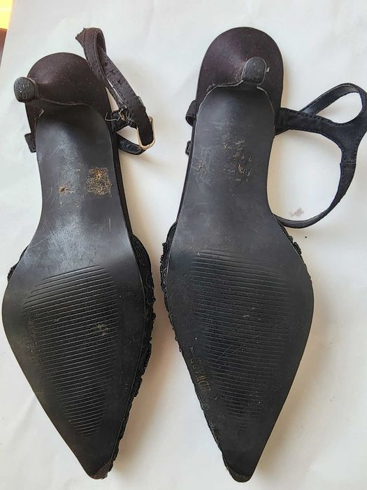 Pantofi eleganți Edward Paul cu toc stiletto, negri, mărimea 37