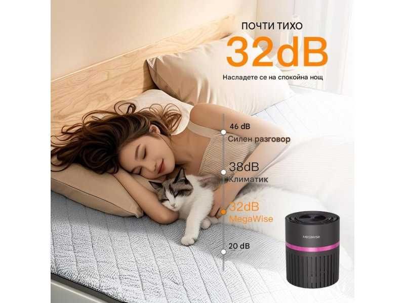 Пречиствател за Въздух MEGAWISE EPI810 - 8W, Черен