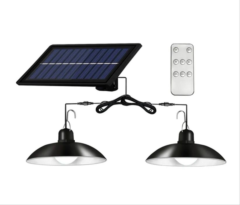 Set 2 Lampi solare suspendate cu telecomanda 90Lm/W