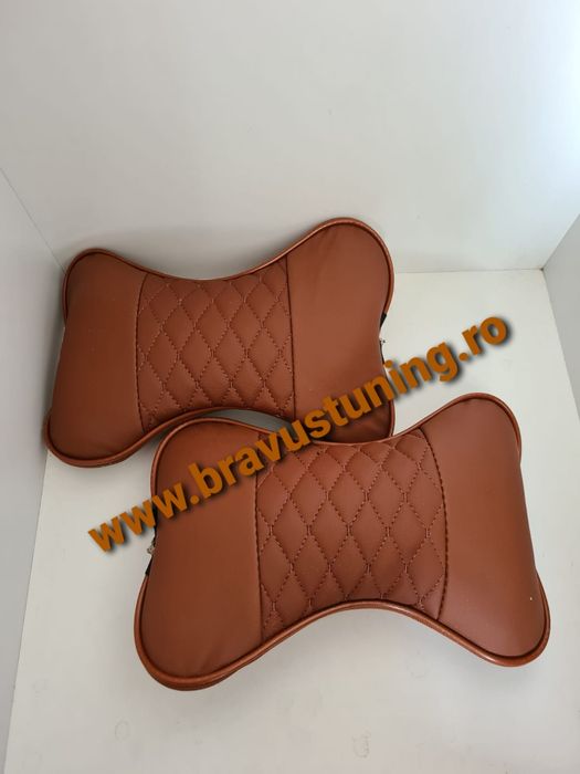 Set 2 buc perne tetiere auto CONFORT PIELE ECOLOGICA