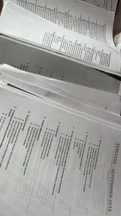 Materiale pentru admiterea la medicina