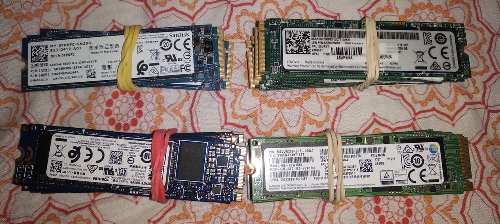 Употребявани SSD sata, M2 ssd, nvme ssd