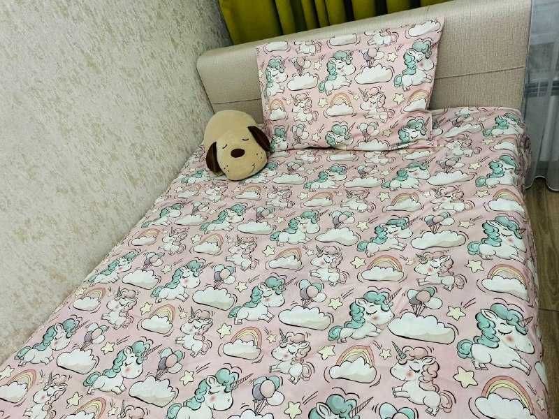 детское постельное белье единороги