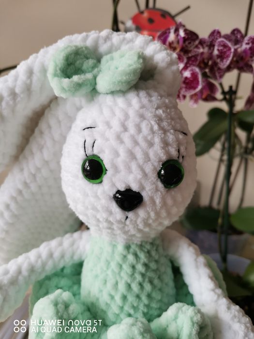 Ръчно плетени амигуруми Зайчета балерини-големи.