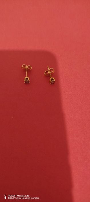 Cercei aur cu diamante