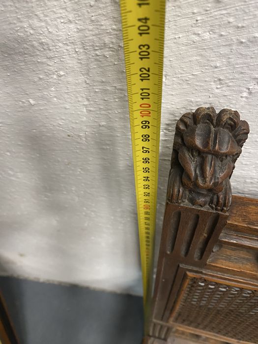 Френски дъбови столове със седалки от ратан