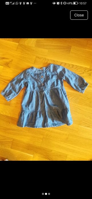 Rochita de blugi pentru fetite, marca  Ergobaby marimea 74