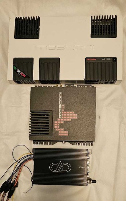 Vând set amplificator auto Mosconi Gladen cu Procesor DD DSI 3