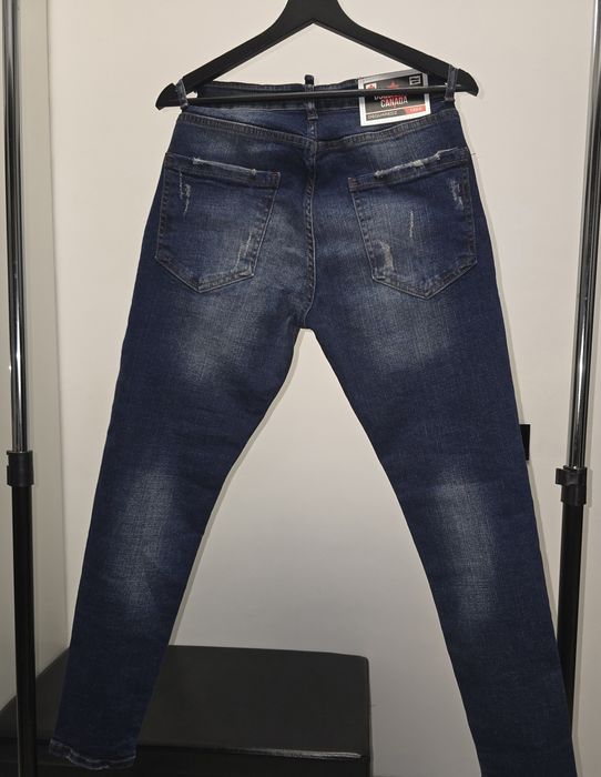 Blugi de barbati DSQUARED2 albastru  negru