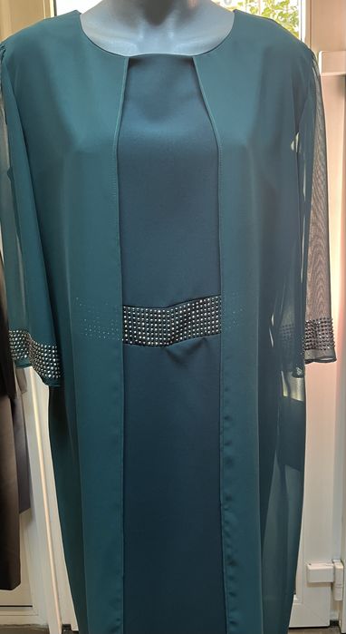 Rochie ocazie noua marimea 44 cu blezer verde smarald