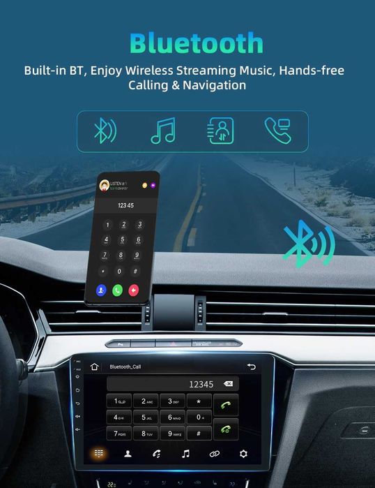 10” 2-DIN за Skoda Octavia 2007/13 Android 14, 4/64GB, 1280x720, CP AA