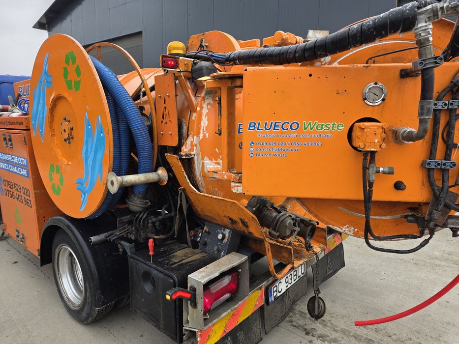 Isuzu NQR hidrocuratitor combinat-vidanja-vitanja-desfundator