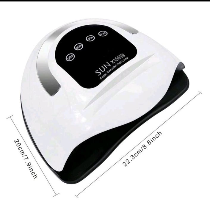 Професионална лампа за маникюр SUN X16 MAX – 320 W – 72 LEDs.