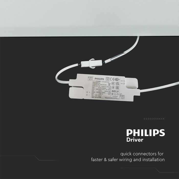 LED Панел 40W 600 x 600mm PHILIPS Драйвер 4000K - 5 Години Гаранция