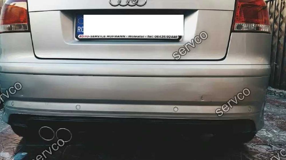 Prelungire spoiler tuning sport bara spate Audi A3 8P Coupe S3 S line RS3 2005-2008 ver1