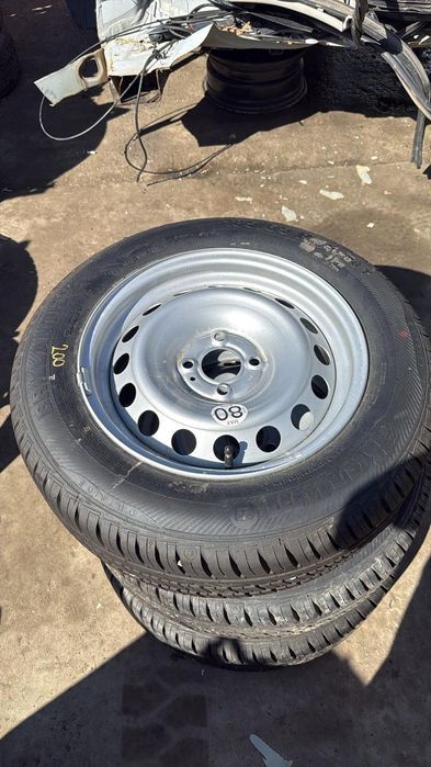set 4 jante anvelope + jante dacia logan rezerve 185/65/r15