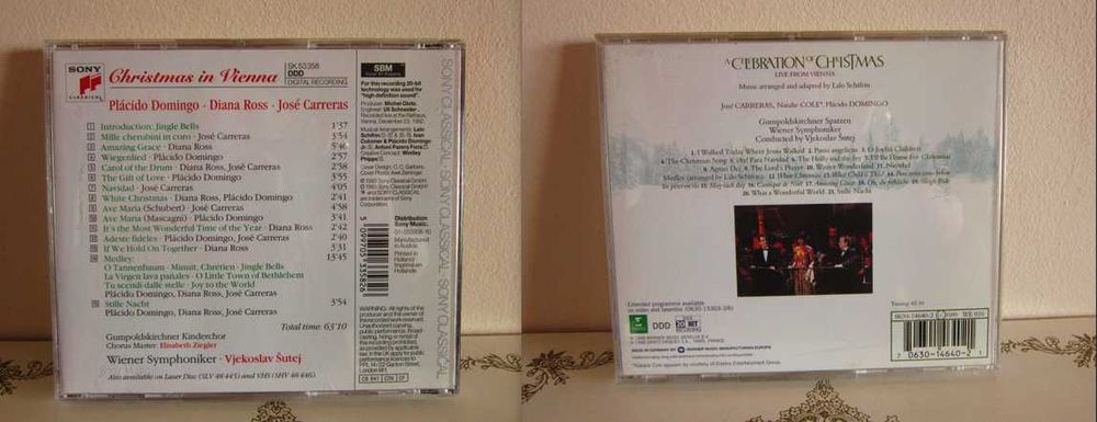 cd Diana Ross,Natalie Cole,Carreras,Placido Domingo'90 muzica Craciun