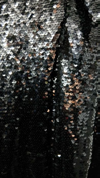 Ликвидация - рокля с пайети и дълги ръкави – AQUA, размер S