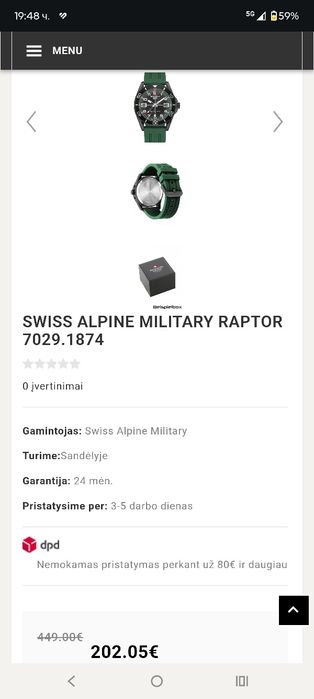 Часовник Swiss Alpine Military