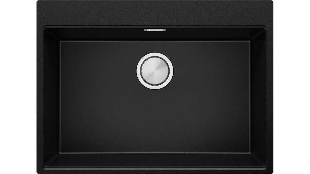 Черна Кухненска Мивка от гранит модел XXL Осло 70 Top 680 x 500 mm