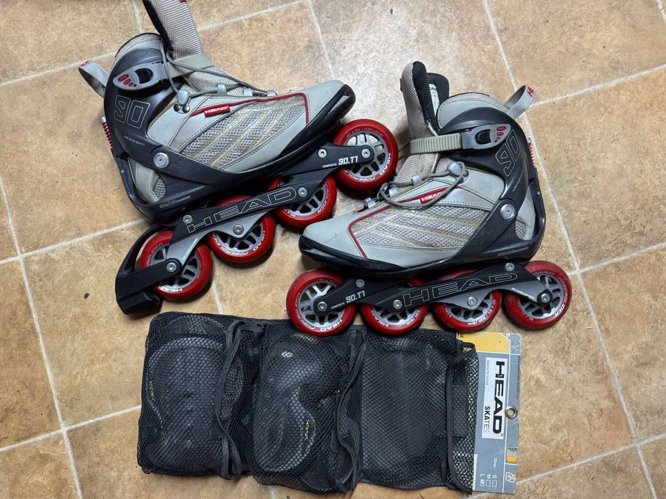 Ролери HEAD 90-T1 size:41 + наколенки Head size:M