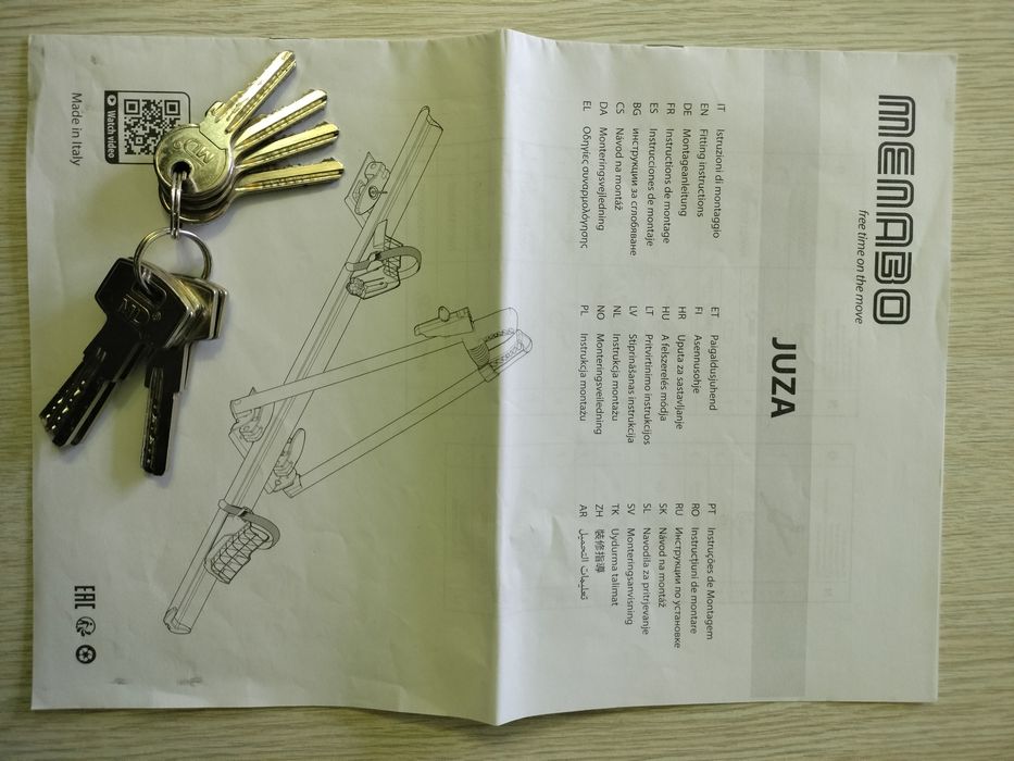 Suporți bicicleta bare menabo juza negre