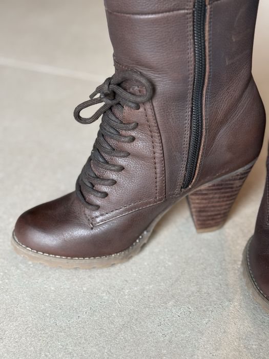 Cizme maro piele Hush Puppies 35