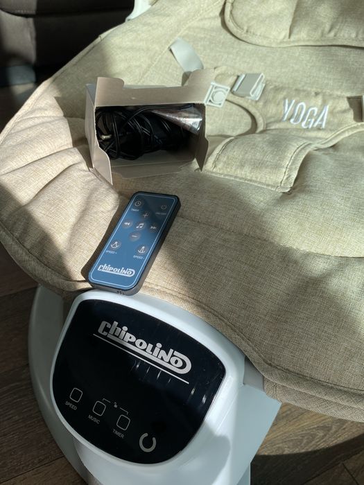 CHIPOLINO Електрическа бебешка люлка - шезлонг ЙОГА ЛАТЕ