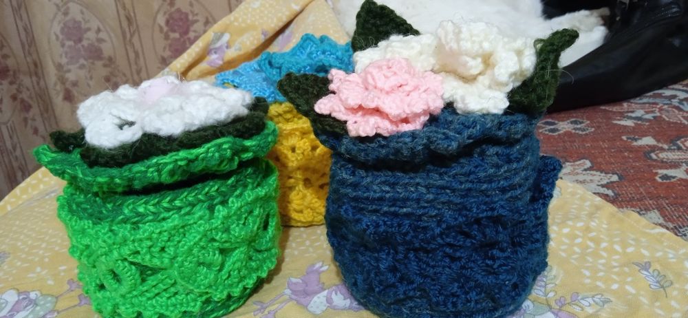 Вязаная шкатулка