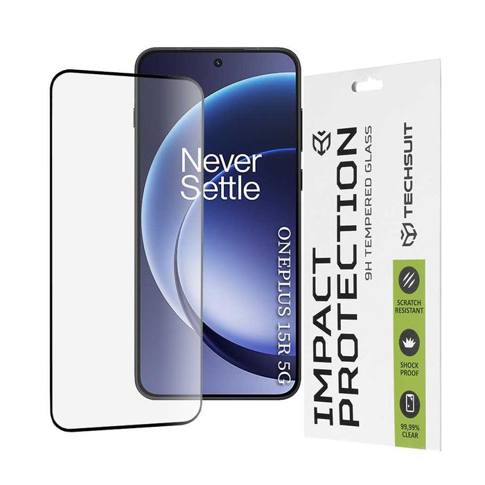 Стъклен протектор Techsuit Full за OnePlus 15R, Oneplus 15, Nord 3