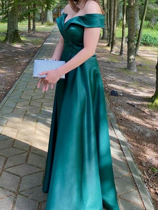 Rochie de seară / de bal, smarald, mărimea S/M