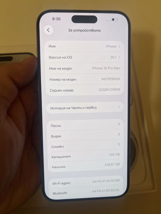 Iphone 15pro max 256GB 100% bat 0 цикли