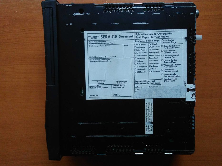 Vand radio-casetofon auto vintage Grundig