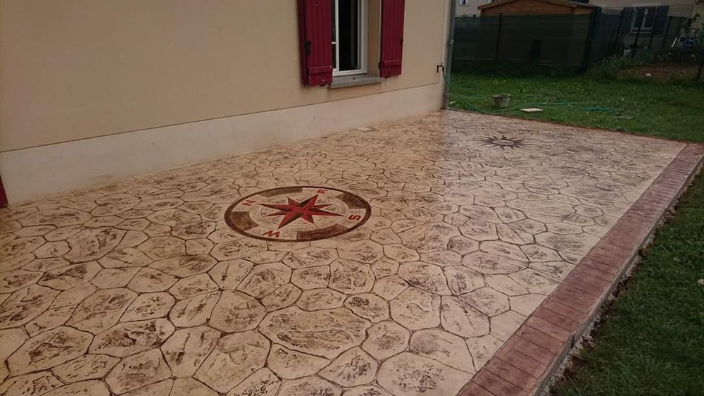 Beton amprentat /dezactivat