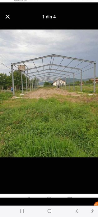 Vând hala metalica 8x20 din profil IPE 140 cu teava la pret redus