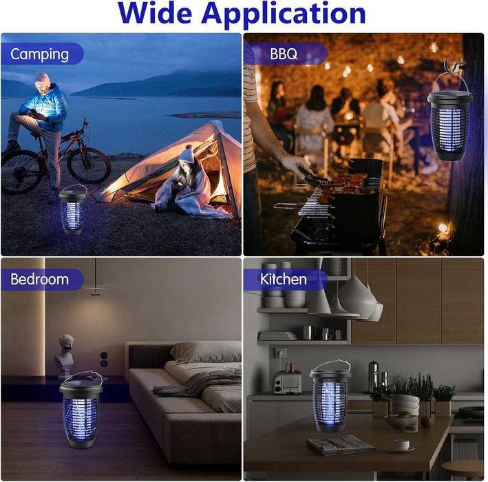 НОВ PALONE 4500V соларен трепач на насекоми 2 в 1 убиец на комари