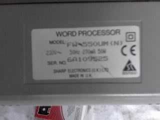 Продавам Sharp Font Writer Personal Word Processor FW-550