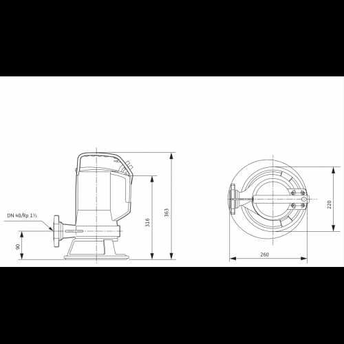 Погружной насос для сточных вод и канализации Wilo MTC40F16.15