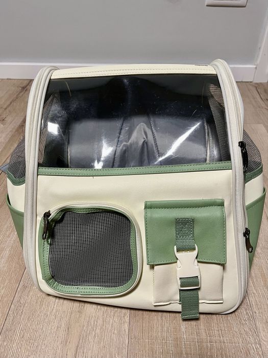 Rucsac Transport Pisica, Catel, Animale, Verde.