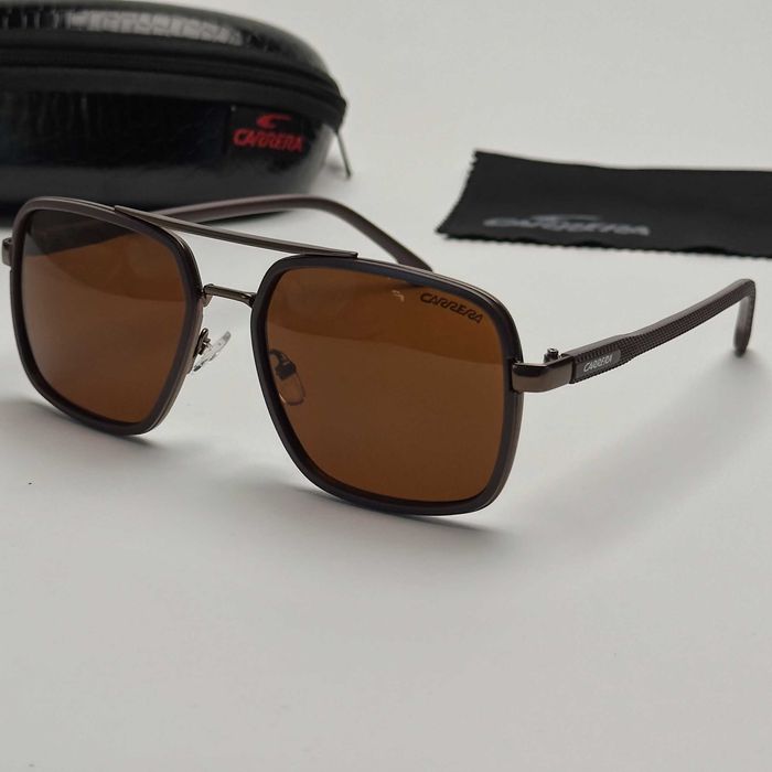 Слънчеви очила Carrera UV400 Унисекс Правоъгълни Златни Черни Кафяви