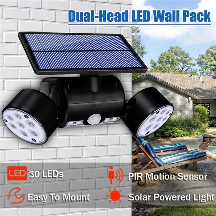 Lampa solara 30 Leduri + senzor miscare. Noua