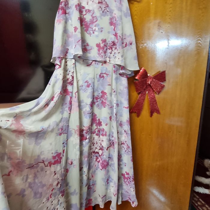 Rochie lunga din triplu voal