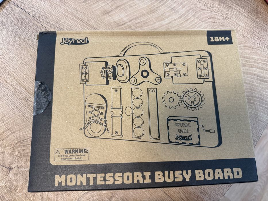 НОВО: Montessori Busy Board - Дървена Монтесори бизи борд (удобна за път)