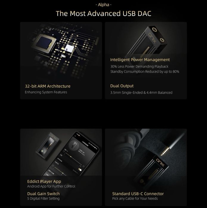 ЦАП и усилитель для наушников Onix Alpha XI1
