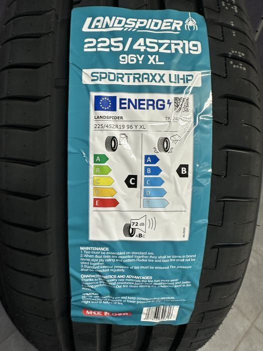Летен Спорт Пакет LANDSPIDER 225/45R19 255/40R19 2254519  2554019